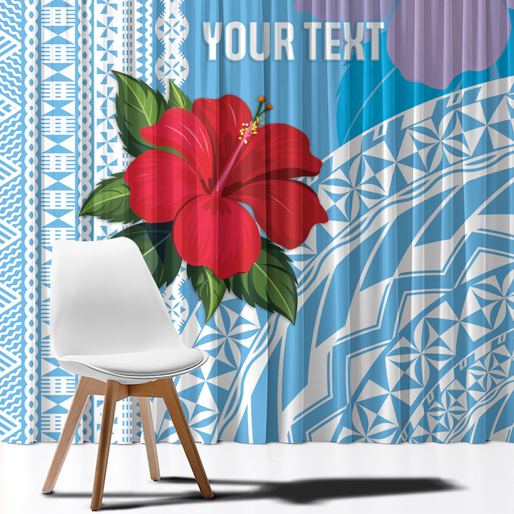 Suva Fiji 2026 Rugby Custom Window Curtain Hibiscus Fijian Tapa Pattern LT14 - Polynesian Pride