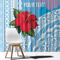 Suva Fiji 2026 Rugby Custom Window Curtain Hibiscus Fijian Tapa Pattern LT14 - Polynesian Pride