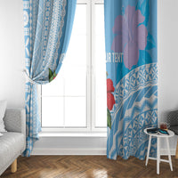 Suva Fiji 2026 Rugby Custom Window Curtain Hibiscus Fijian Tapa Pattern LT14 - Polynesian Pride