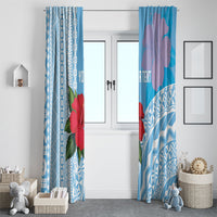 Suva Fiji 2026 Rugby Custom Window Curtain Hibiscus Fijian Tapa Pattern LT14 - Polynesian Pride