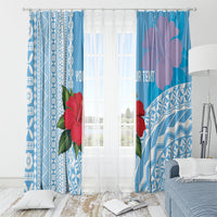 Suva Fiji 2026 Rugby Custom Window Curtain Hibiscus Fijian Tapa Pattern LT14 - Polynesian Pride