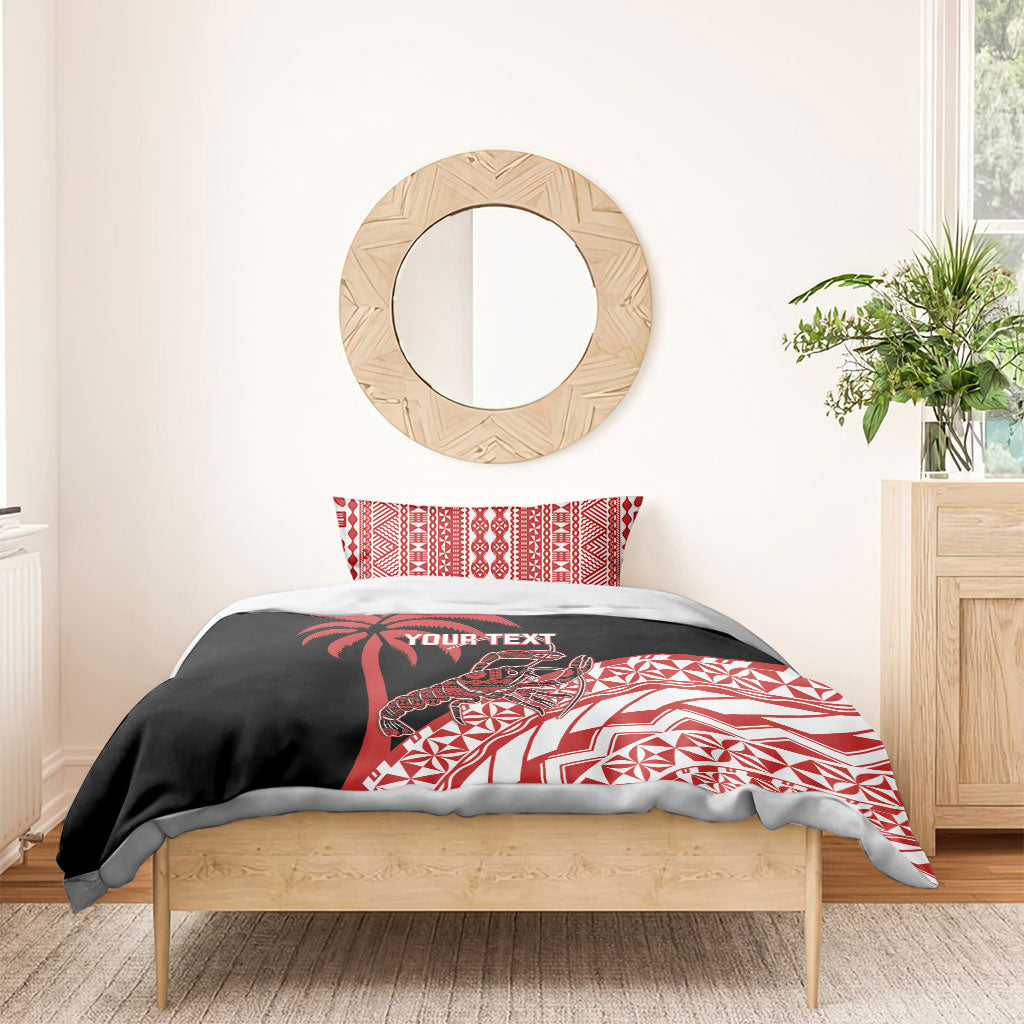 Rewa Fiji 2026 Rugby Custom Bedding Set Ura Prawn Fijian Tapa Pattern LT14 - Polynesian Pride