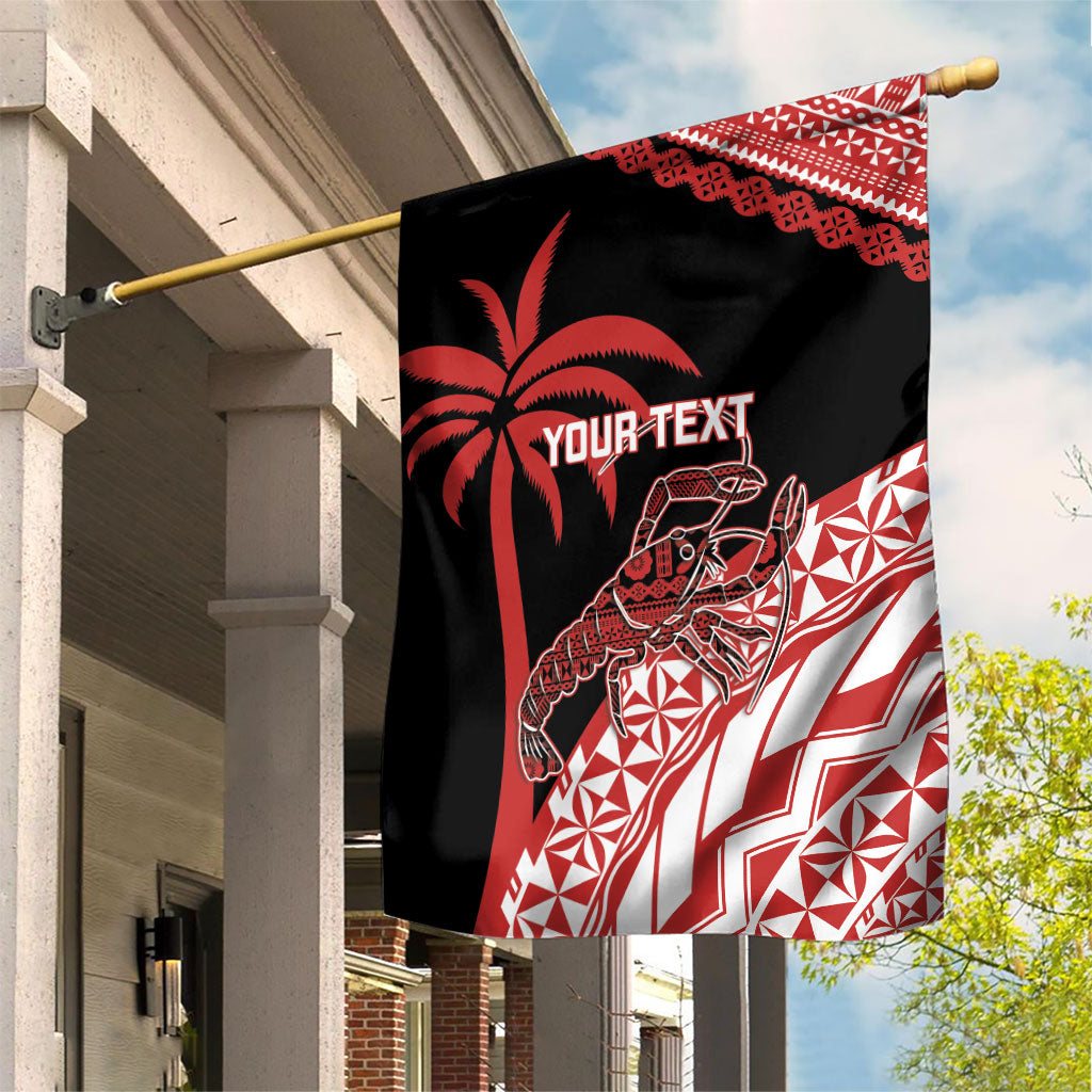 Rewa Fiji 2026 Rugby Custom Garden Flag Ura Prawn Fijian Tapa Pattern LT14 House Flag Red - Polynesian Pride