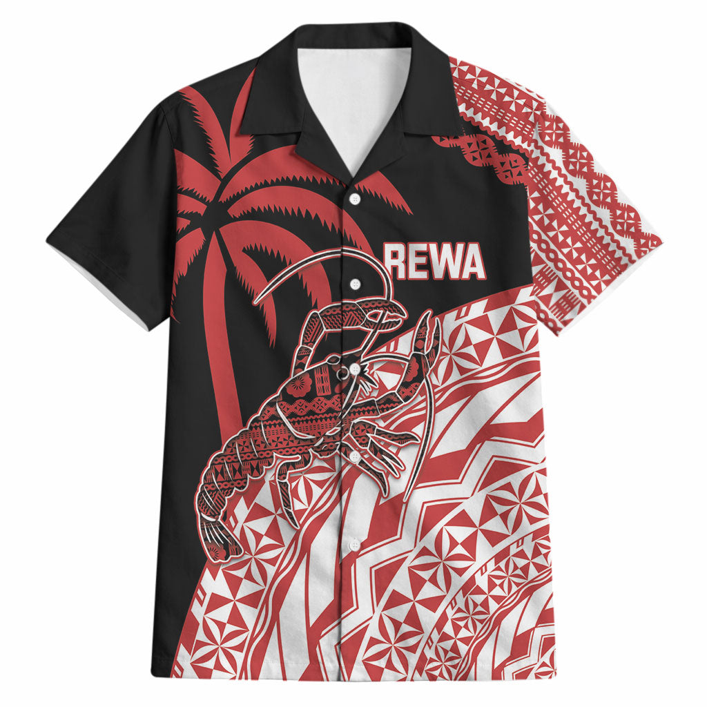 Rewa Fiji 2026 Rugby Custom Hawaiian Shirt Ura Prawn Fijian Tapa Pattern