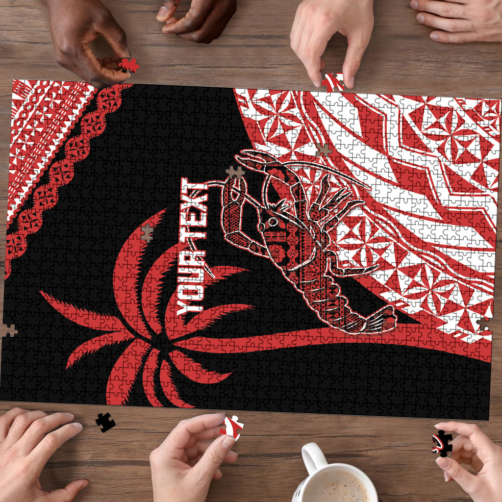 Rewa Fiji 2026 Rugby Custom Puzzle Ura Prawn Fijian Tapa Pattern LT14 - Polynesian Pride