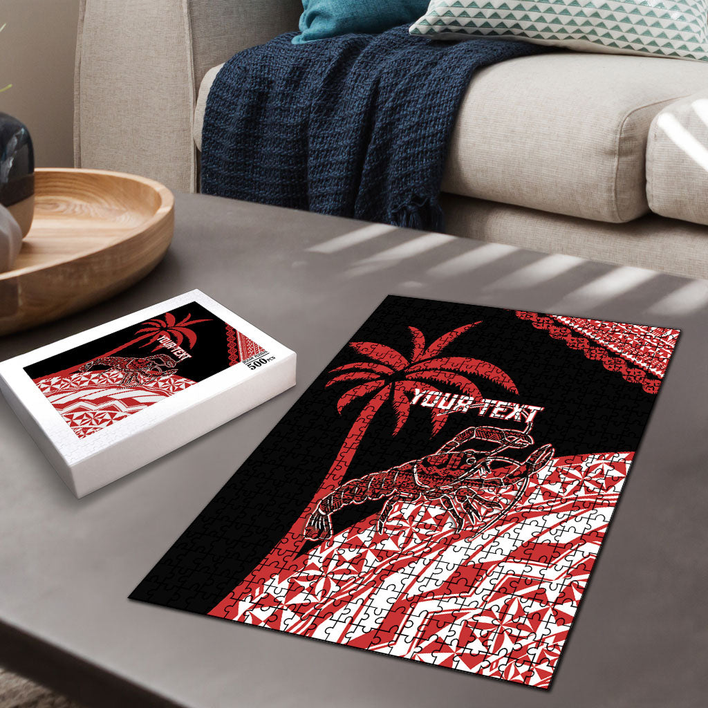 Rewa Fiji 2026 Rugby Custom Puzzle Ura Prawn Fijian Tapa Pattern LT14 - Polynesian Pride
