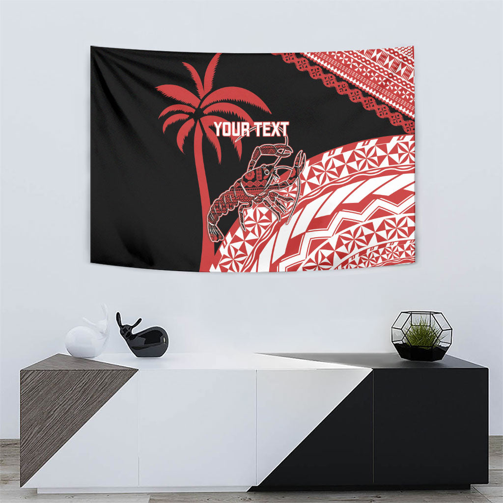 Rewa Fiji 2026 Rugby Custom Tapestry Ura Prawn Fijian Tapa Pattern LT14 - Polynesian Pride