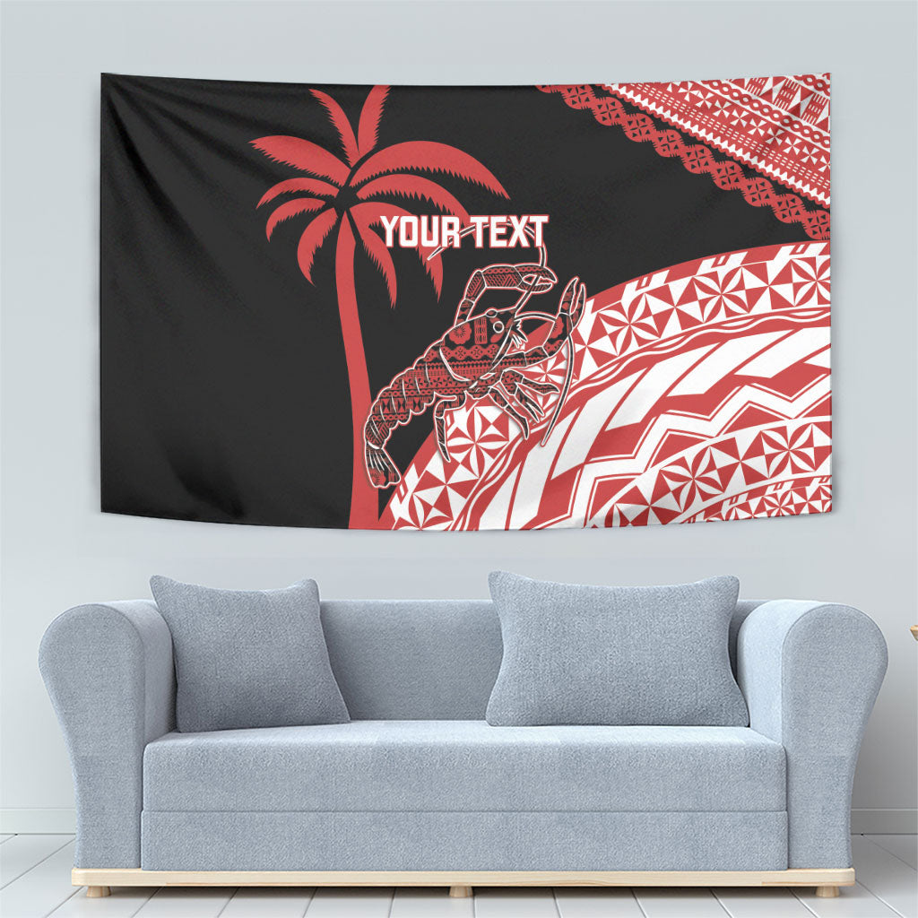 Rewa Fiji 2026 Rugby Custom Tapestry Ura Prawn Fijian Tapa Pattern LT14 - Polynesian Pride