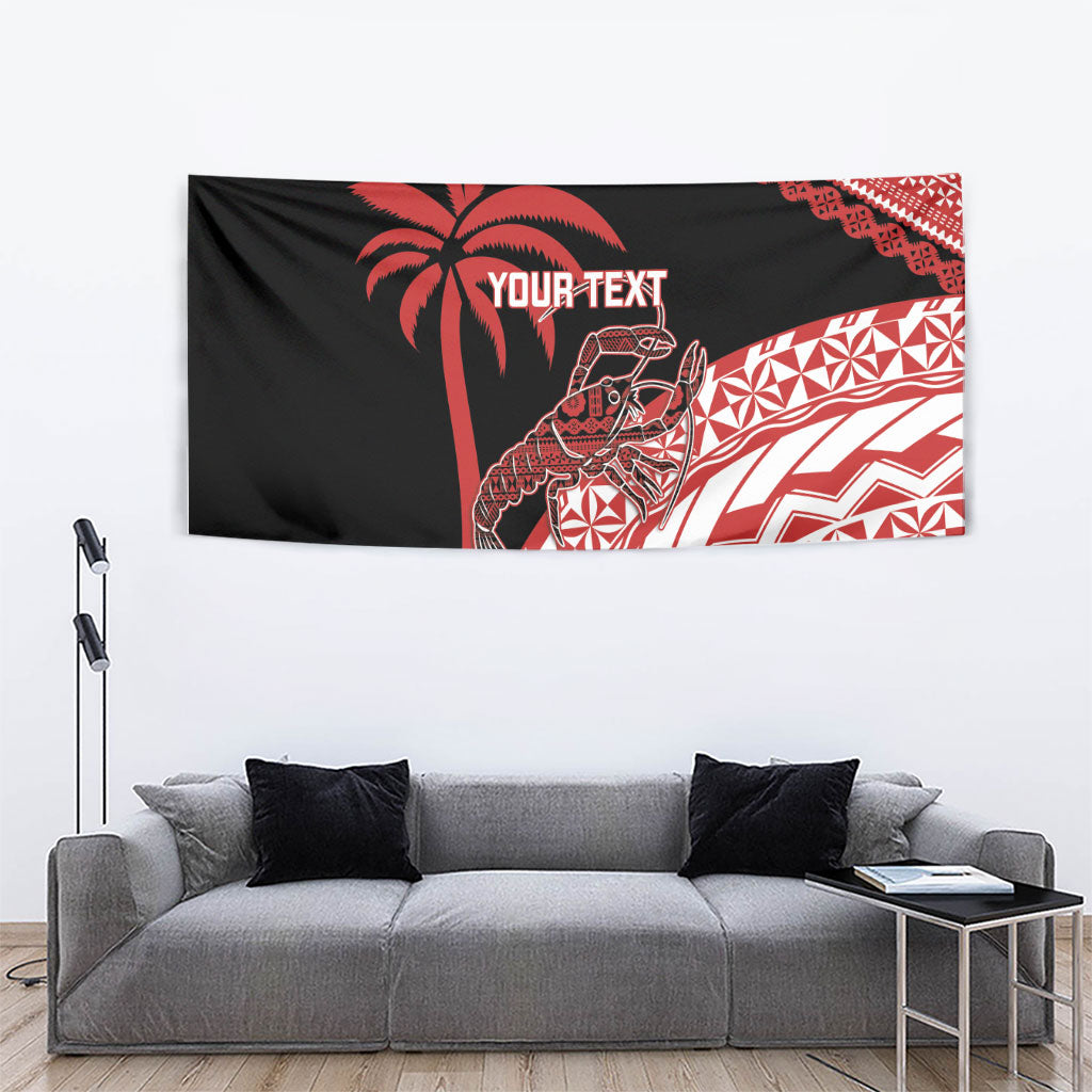 Rewa Fiji 2026 Rugby Custom Tapestry Ura Prawn Fijian Tapa Pattern LT14 - Polynesian Pride