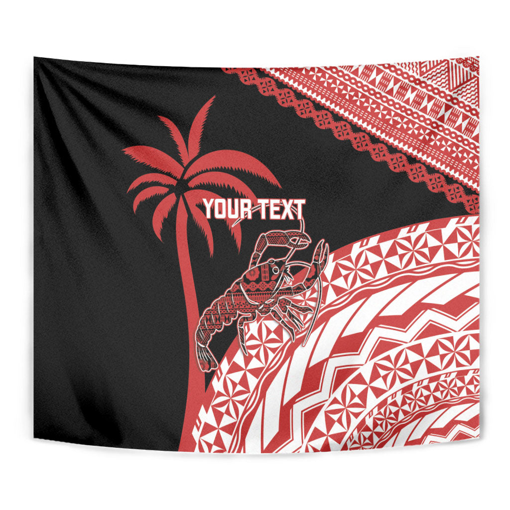 Rewa Fiji 2026 Rugby Custom Tapestry Ura Prawn Fijian Tapa Pattern LT14 - Polynesian Pride