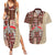 Samoa Tapau Couples Matching Summer Maxi Dress and Hawaiian Shirt Samoan Siapo Pattern LT14 Brown - Polynesian Pride