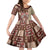 Samoa Tapau Kid Short Sleeve Dress Samoan Siapo Pattern LT14 KID Brown - Polynesian Pride