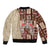 Samoa Tapau Sleeve Zip Bomber Jacket Samoan Siapo Pattern LT14 - Polynesian Pride