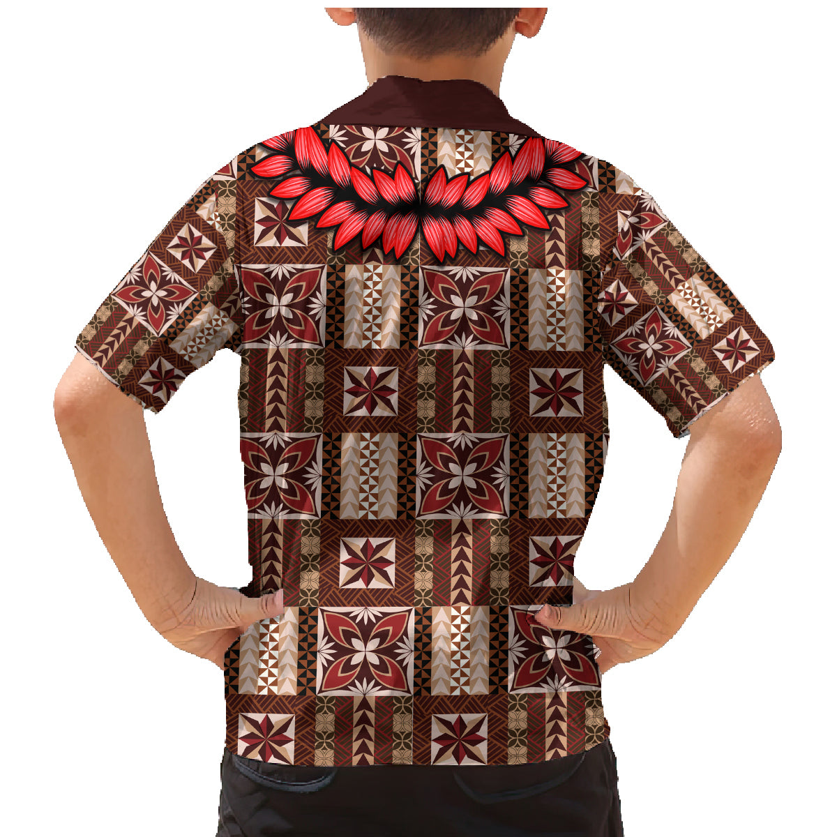 Samoa Siapo Family Matching Mermaid Dress and Hawaiian Shirt Tapa Pattern Mix Ula Fala Hibiscus LT14 - Polynesian Pride
