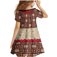 Samoa Siapo Family Matching Mermaid Dress and Hawaiian Shirt Tapa Pattern Mix Ula Fala Hibiscus LT14 - Polynesian Pride