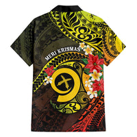 Vanuatu Christmas Family Matching Off Shoulder Maxi Dress and Hawaiian Shirt Vanuatuan Pig Tusk - Meri Krismas! LT14 - Polynesian Pride