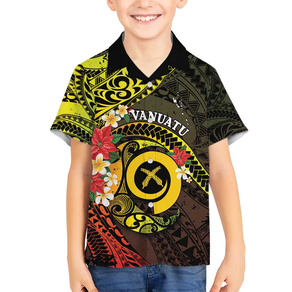 Vanuatu Christmas Family Matching Puletasi and Hawaiian Shirt Vanuatuan Pig Tusk - Meri Krismas! LT14 Son's Shirt Black - Polynesian Pride