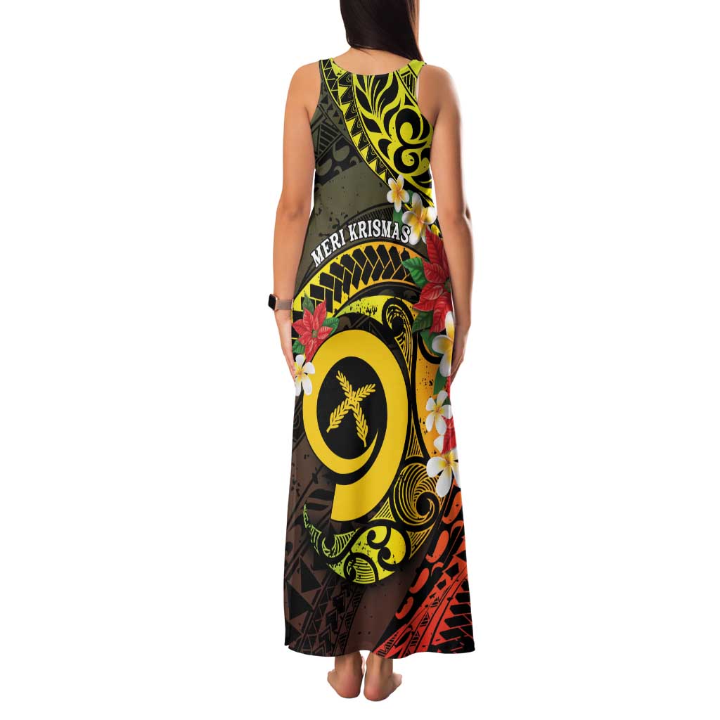 Vanuatu Christmas Family Matching Tank Maxi Dress and Hawaiian Shirt Vanuatuan Pig Tusk - Meri Krismas! LT14 - Polynesian Pride