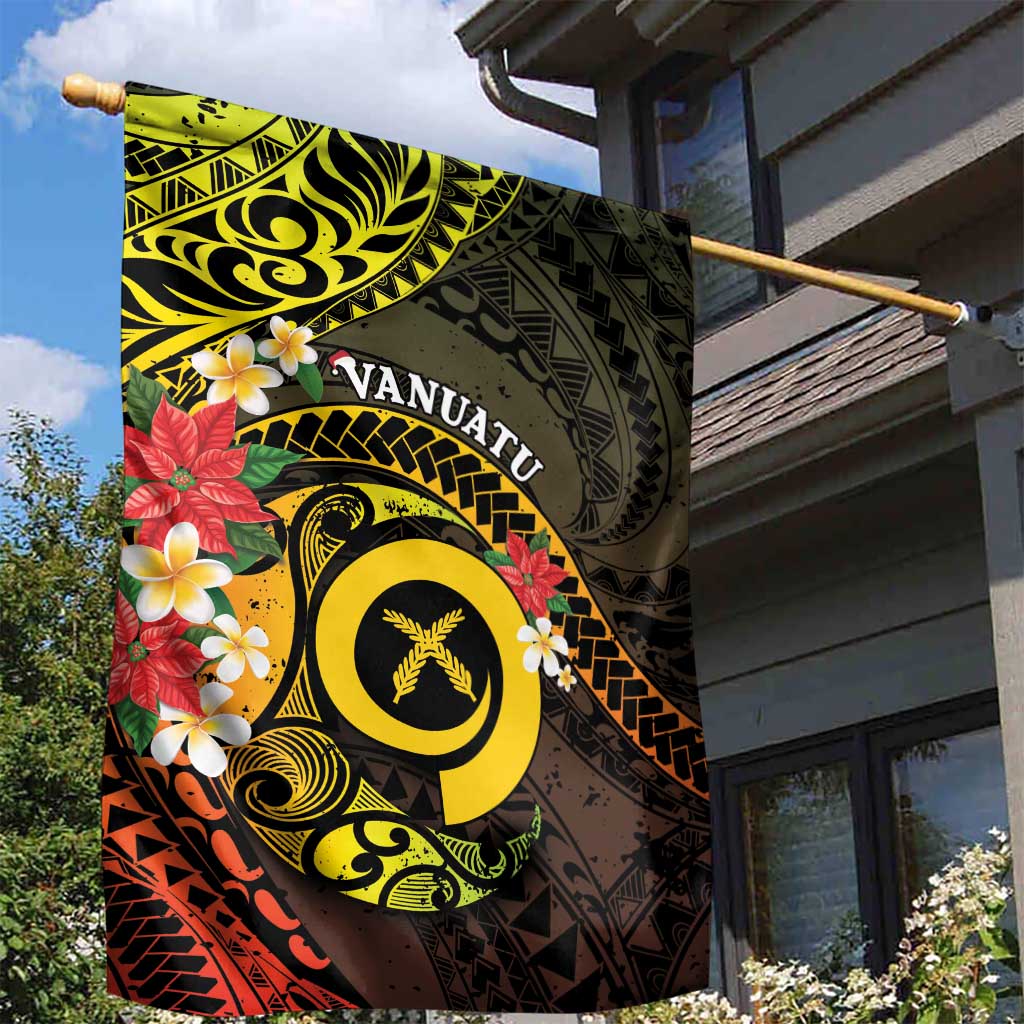 Vanuatu Christmas Garden Flag Vanuatuan Pig Tusk - Meri Krismas!