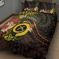 Vanuatu Christmas Quilt Bed Set Vanuatuan Pig Tusk - Meri Krismas!