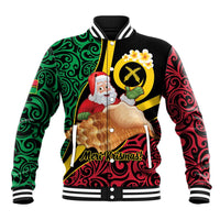 Vanuatu Christmas Baseball Jacket Vanuatuan Conch Shell - Meri Krismas!