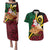 Vanuatu Christmas Couples Matching Puletasi and Hawaiian Shirt Vanuatuan Conch Shell - Meri Krismas!