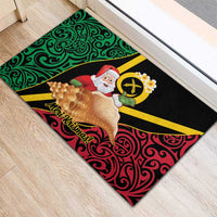 Vanuatu Christmas Rubber Doormat Vanuatuan Conch Shell - Meri Krismas!