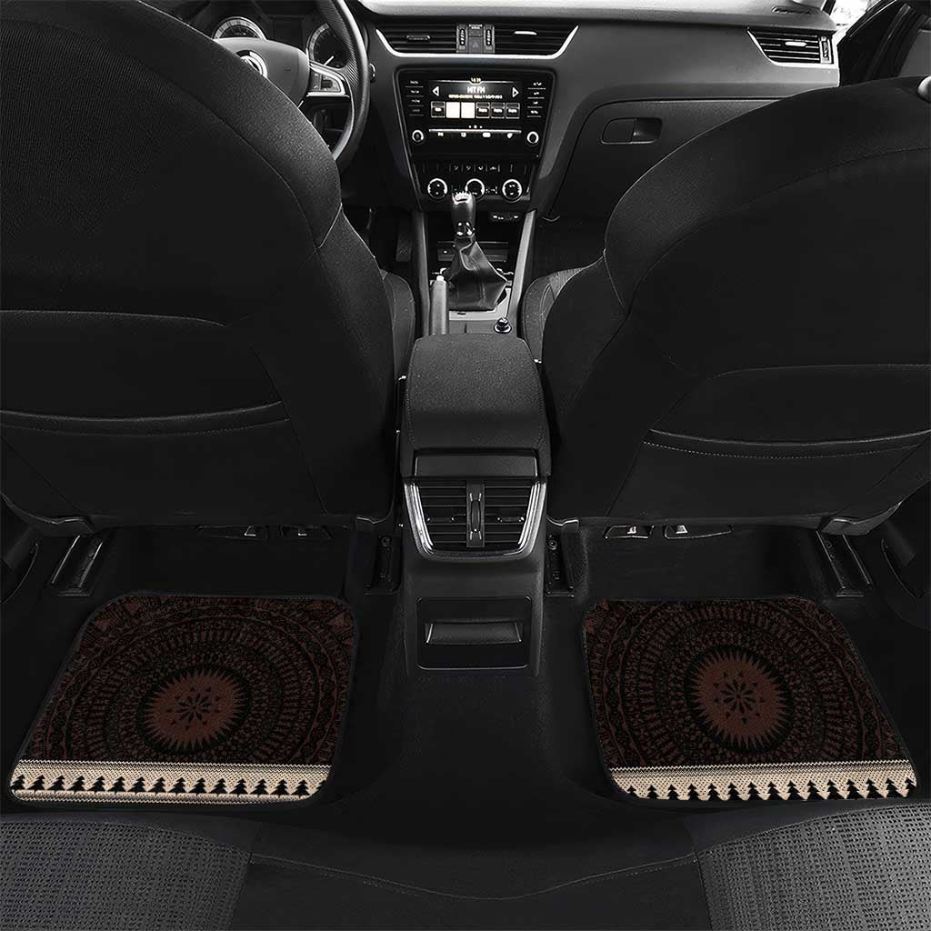 Fiji Christmas Car Mats Fijian Masi Marau na Kerisimasi! - Brown
