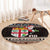 Fiji Christmas Round Carpet Fijian Masi Marau na Kerisimasi! - Brown