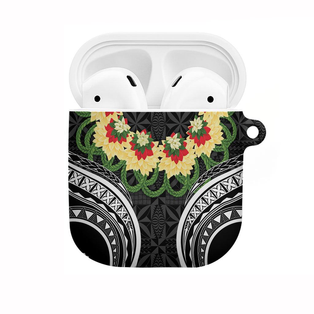 Black Tonga Ngatu Kahoa Lei AirPods Case LT14 Black - Polynesian Pride