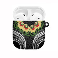 Black Tonga Ngatu Kahoa Lei AirPods Case LT14 Black - Polynesian Pride