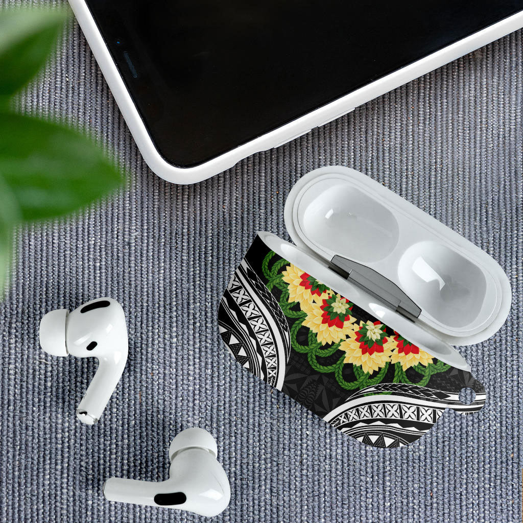 Black Tonga Ngatu Kahoa Lei AirPods Case LT14 - Polynesian Pride