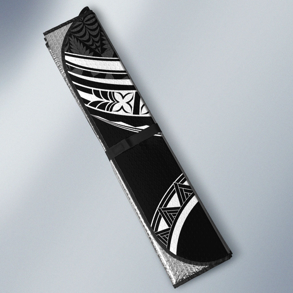 Black Tonga Ngatu Kahoa Lei Auto Sun Shade LT14 - Polynesian Pride
