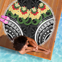 Black Tonga Ngatu Kahoa Lei Beach Blanket LT14 - Polynesian Pride