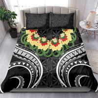 Black Tonga Ngatu Kahoa Lei Bedding Set LT14 - Polynesian Pride