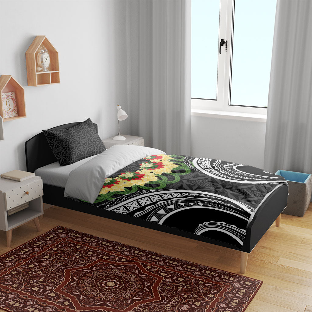 Black Tonga Ngatu Kahoa Lei Bedding Set LT14 - Polynesian Pride