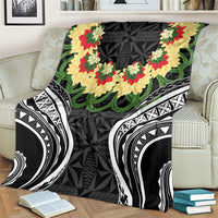 Black Tonga Ngatu Kahoa Lei Blanket LT14 - Polynesian Pride
