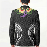 Black Tonga Ngatu Kahoa Lei Blazer LT14 - Polynesian Pride