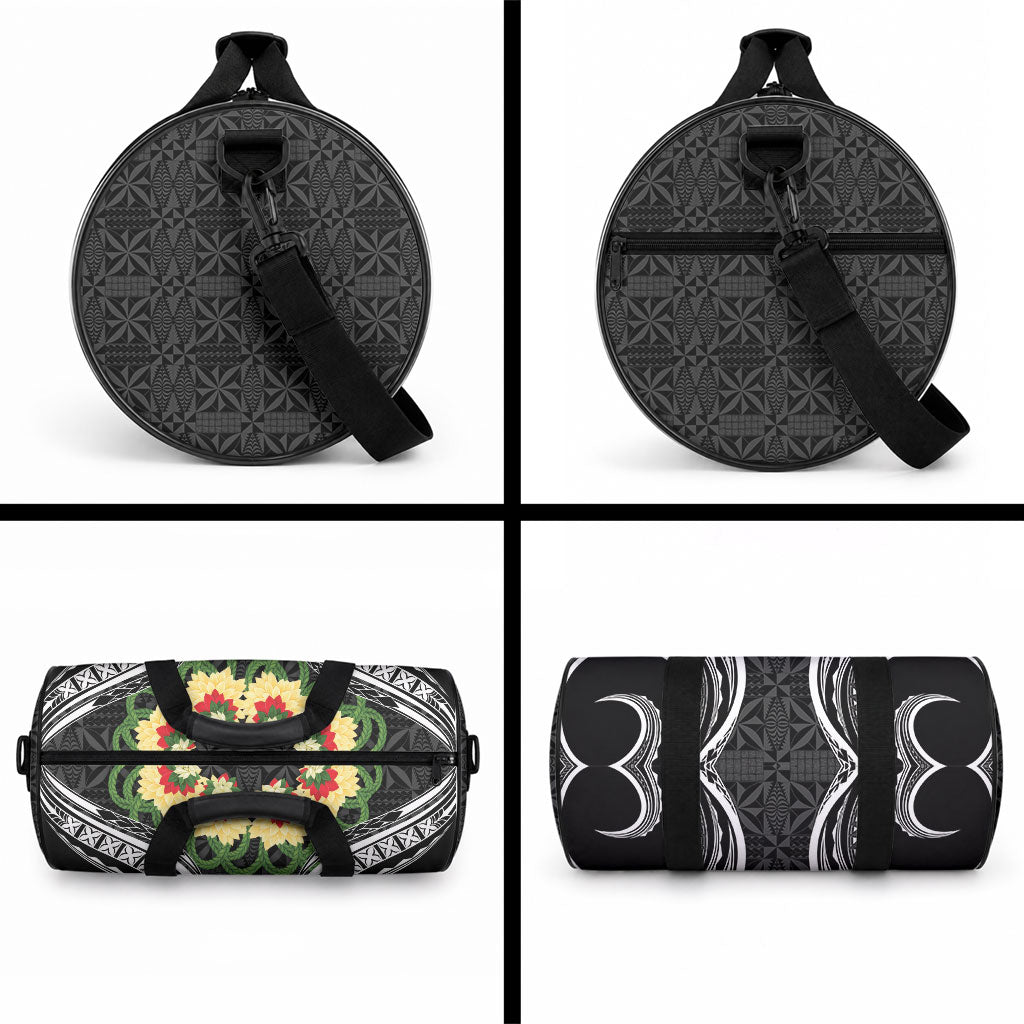 Black Tonga Ngatu Kahoa Lei Duffle Bag LT14 - Polynesian Pride