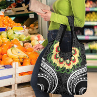 Black Tonga Ngatu Kahoa Lei Grocery Bag LT14 - Polynesian Pride