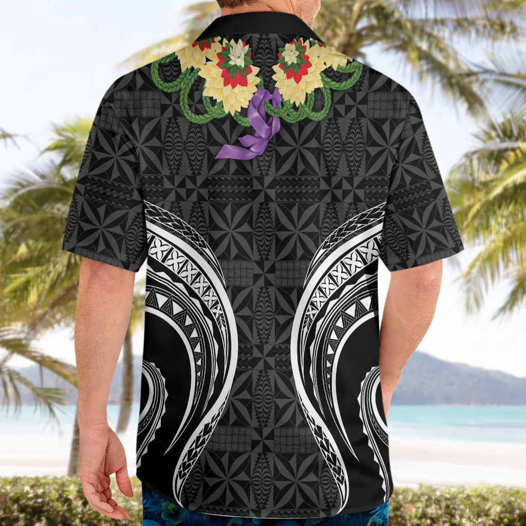 Black Tonga Ngatu Kahoa Lei Hawaiian Shirt LT14 - Polynesian Pride