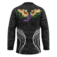 Black Tonga Ngatu Kahoa Lei Hockey Jersey LT14 - Polynesian Pride