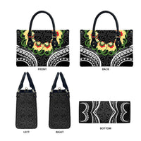 Black Tonga Ngatu Kahoa Lei Leather Bag LT14 - Polynesian Pride