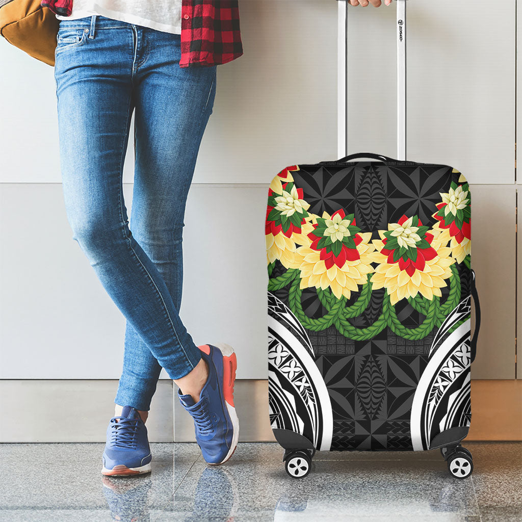 Black Tonga Ngatu Kahoa Lei Luggage Cover LT14 - Polynesian Pride