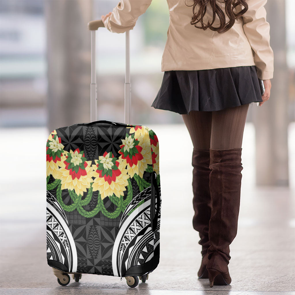 Black Tonga Ngatu Kahoa Lei Luggage Cover LT14 - Polynesian Pride