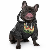 Black Tonga Ngatu Kahoa Lei Pet Hoodie LT14 - Polynesian Pride