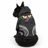 Black Tonga Ngatu Kahoa Lei Pet Hoodie LT14 - Polynesian Pride
