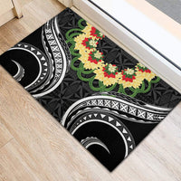 Black Tonga Ngatu Kahoa Lei Rubber Doormat LT14 - Polynesian Pride
