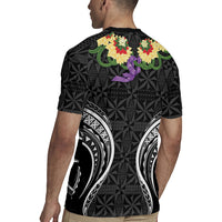 Black Tonga Ngatu Kahoa Lei Rugby Jersey LT14 - Polynesian Pride