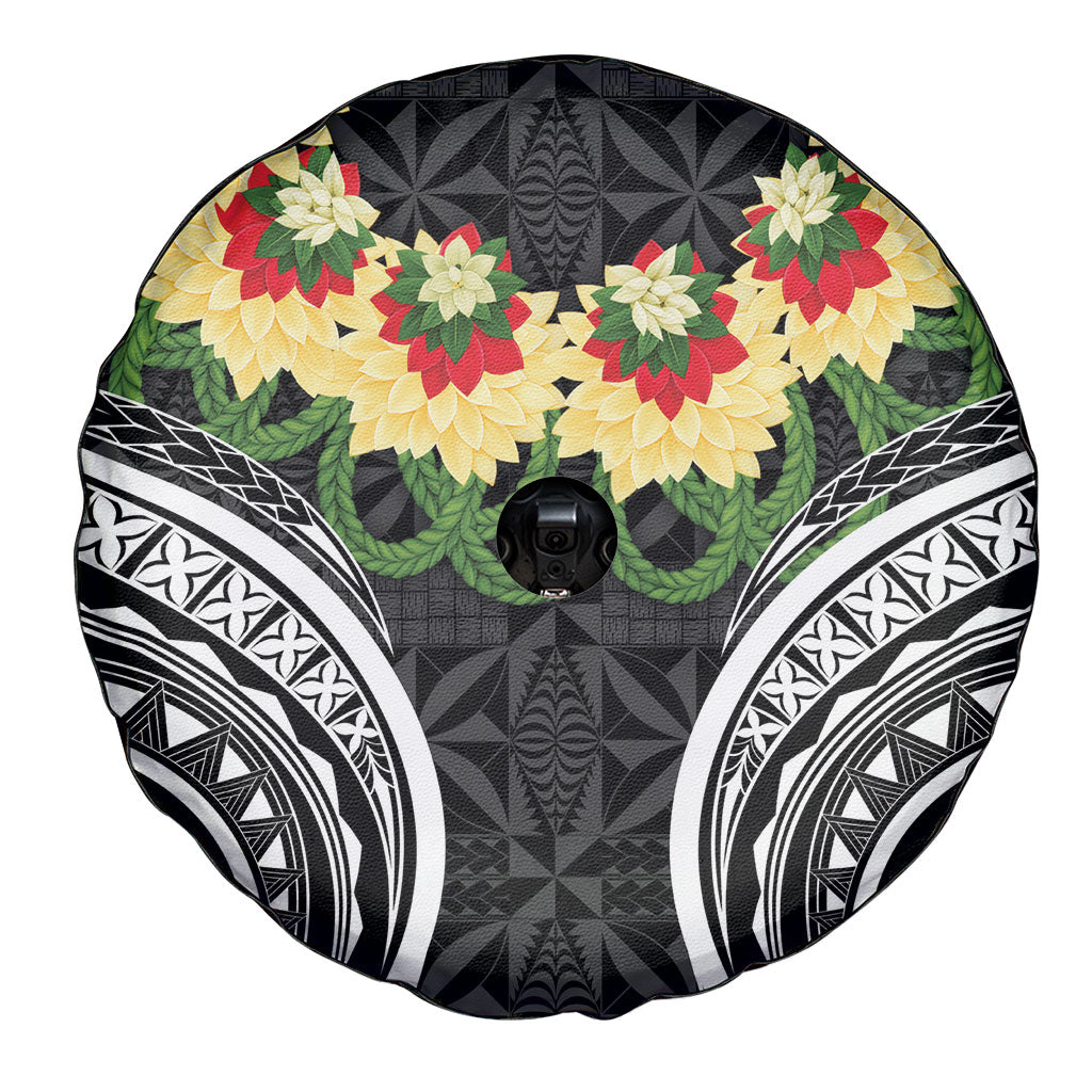 Black Tonga Ngatu Kahoa Lei Spare Tire Cover LT14 - Polynesian Pride
